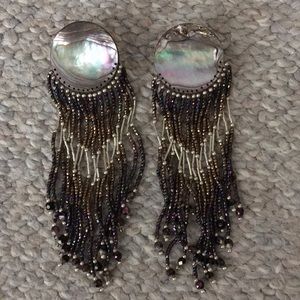 Beaded tassel earrings